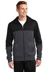 Sport-Tek ® Tech Fleece Colorblock Full-Zip Hooded Jacket. ST245