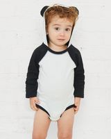 Rabbit Skins Fine Jersey Infant Character Hooded Long Sleeve Bodysuit with Ears 4418
