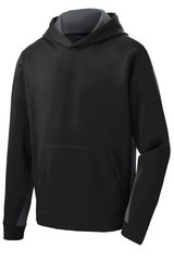Sport-Tek Youth Sport-Wick Fleece Colorblock Hooded Pullover. YST235