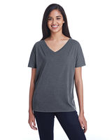 Threadfast Apparel Ladies' Triblend Fleck Short-Sleeve V-Neck T-Shirt 203FV