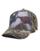 Outdoor Cap Camo Cap with Flag Sublimated Front Panels SUS100