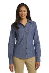 Port Authority ® Ladies Patch Pockets Denim Shirt. L652