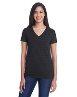 Threadfast Apparel Ladies' Invisible Stripe V-Neck T-Shirt 252RV