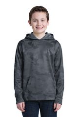 Sport-Tek ® Youth Sport-Wick ® CamoHex Fleece Hooded Pullover. YST240