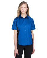 North End Ladies' Fuse Colorblock Twill Shirt 77042