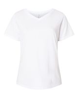 LAT Curvy Collection Women's Fine Jersey V-Neck Tee 3817