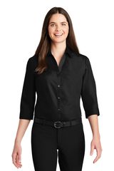 Port Authority ® Ladies 3/4-Sleeve Carefree Poplin Shirt. LW102