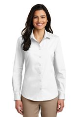 Port Authority ® Ladies Long Sleeve Carefree Poplin Shirt. LW100