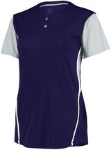 Russell Ladies Performance Two-Button Color Block Jersey 7R6X2X