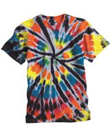 Dyenomite Short Sleeve Rainbow Cut-Spiral T-Shirt 200TD
