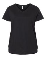 LAT Curvy Collection Women's Fine Jersey V-Neck Tee 3817