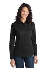 Port Authority ® Ladies Stain-Release Roll Sleeve Twill Shirt. L649