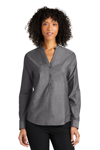Port Authority ® Ladies Long Sleeve Chambray Easy Care Shirt LW382