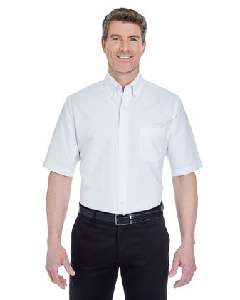 UltraClub Men'S Tall Classic Wrinkle-Resistant Short-Sleeve Oxford 8972T