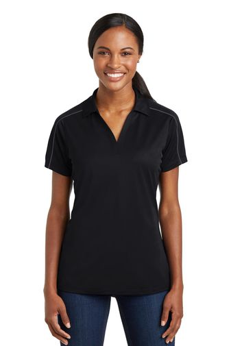 Sport-Tek ® Ladies Micropique Sport-Wick ® Piped Polo. LST653