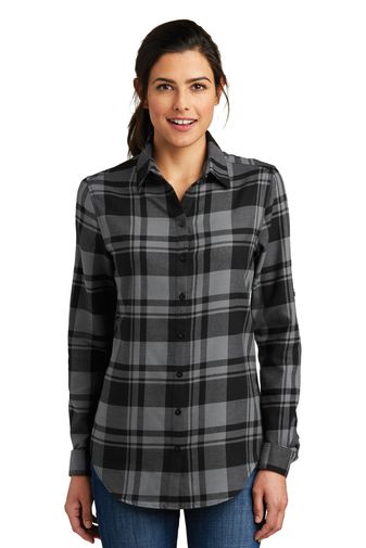 Port Authority ® Ladies Plaid Flannel Tunic . LW668