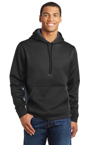 Sport-Tek ® Sport-Wick ® CamoHex Fleece Colorblock Hooded Pullover. ST239