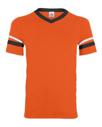 Augusta Sportswear V-Neck Jersey with Striped Sleeves 360