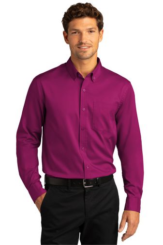 Port Authority ® Long Sleeve SuperPro React ™ Twill Shirt. W808