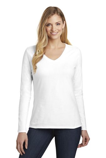 District ® Women\'s Very Important Tee ® Long Sleeve V-Neck. DT6201