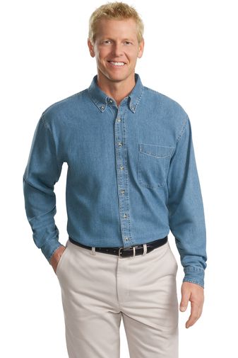 Port Authority ® Tall Long Sleeve Denim Shirt. TLS600