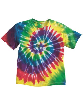 Dyenomite Youth Multi-Color Spiral T-Shirt 20BMS