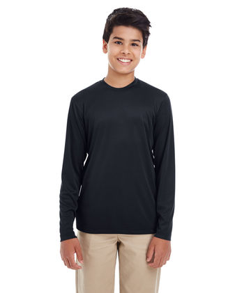 UltraClub Youth Cool & Dry Performance Long-Sleeve Top 8622Y