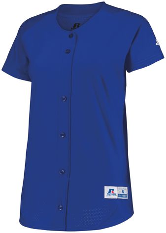 Russell Ladies Stretch Faux Button Jersey 737VTX