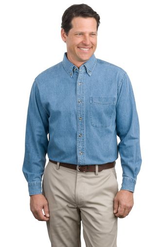 Port Authority ® Long Sleeve Denim Shirt. S600