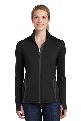 Sport-Tek ® Ladies Sport-Wick ® Stretch Contrast Full-Zip Jacket. LST853