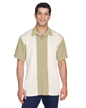 Harriton Men'S Two-Tone Bahama Cord Camp Shirt M575