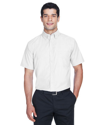 Harriton Men'S Short-Sleeve Oxford With Stain-Release M600S