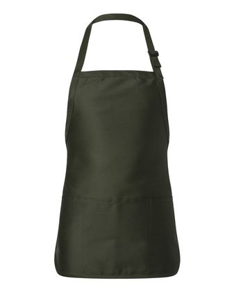 Q-Tees Full-Length Apron with Pouch Pocket Q4250