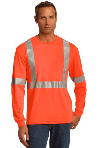 CornerStone ® ANSI 107 Class 2 Long Sleeve Safety T-Shirt. CS401LS