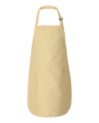 Q-Tees Full-Length Apron with Pockets Q4350