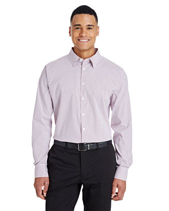 Devon & Jones Crownlux Performance&trade; Men'S Micro Windowpane Shirt DG540