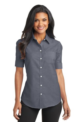 Port Authority ® Ladies Short Sleeve SuperPro ™ Oxford Shirt. L659