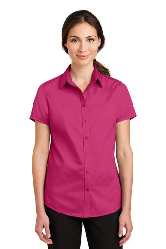 Port Authority ® Ladies Short Sleeve SuperPro ™ Twill Shirt. L664