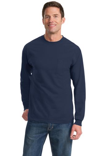 Port & Company ® - Long Sleeve Essential Pocket Tee. PC61LSP
