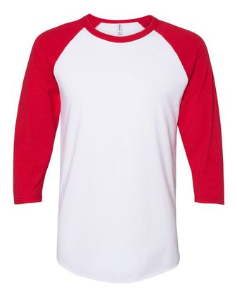 JERZEES Premium Blend Ringspun Three-Quarter Sleeve Raglan Baseball T-Shirt 560RR