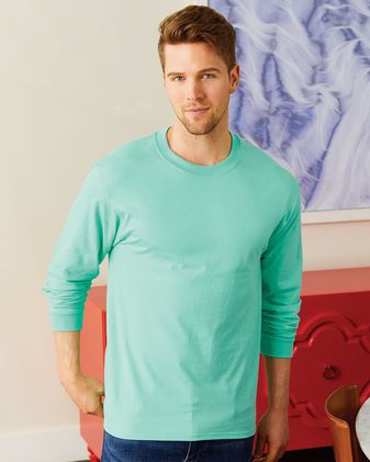Hanes Beefy-T® Long Sleeve T-Shirt 5186 B07P5H51NS 1PK