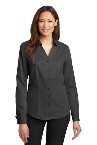 Red House ® - Ladies French Cuff Non-Iron Pinpoint Oxford Shirt. RH63