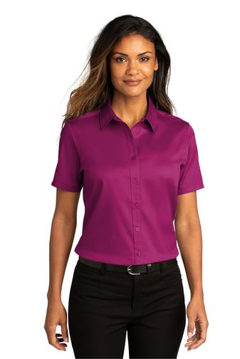 Port Authority ® Ladies Short Sleeve SuperPro React ™ Twill Shirt. LW809