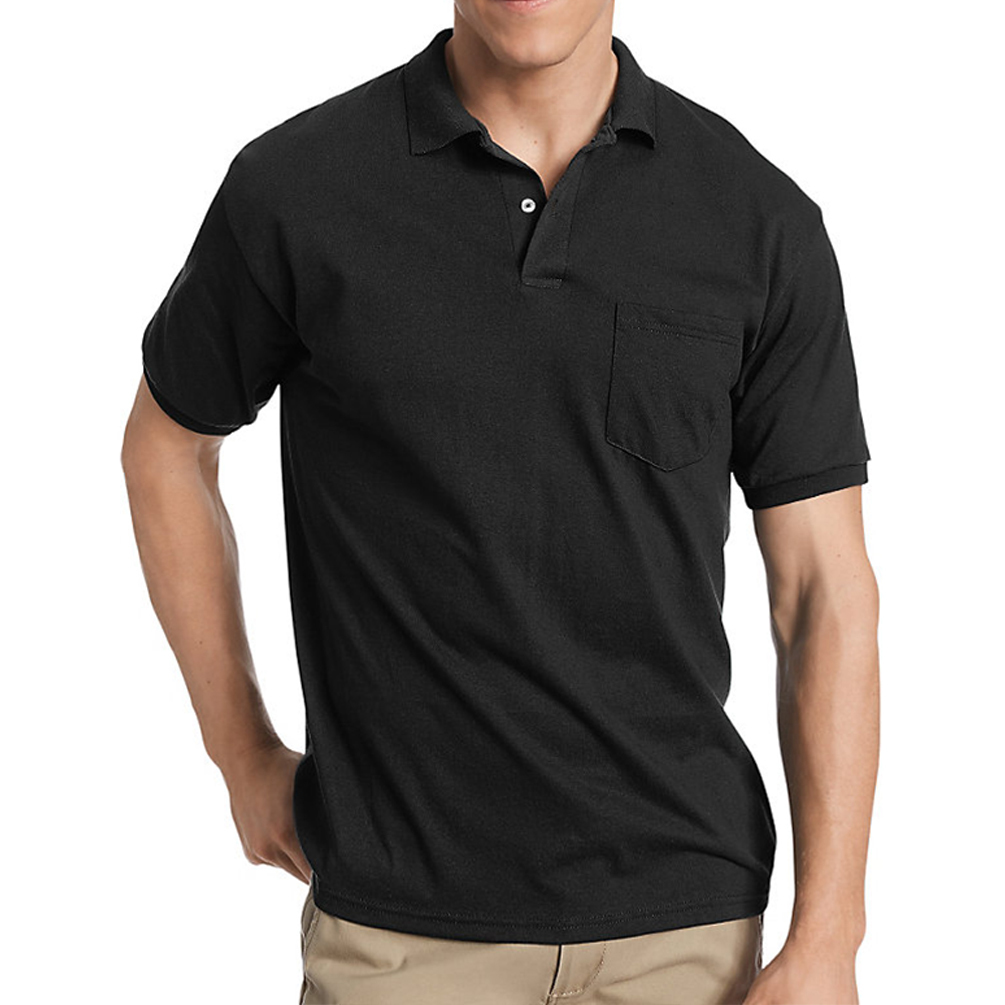 Hanes Cotton-Blend Jersey Mens Polo with Pocket 0504 [from $9.47 ...