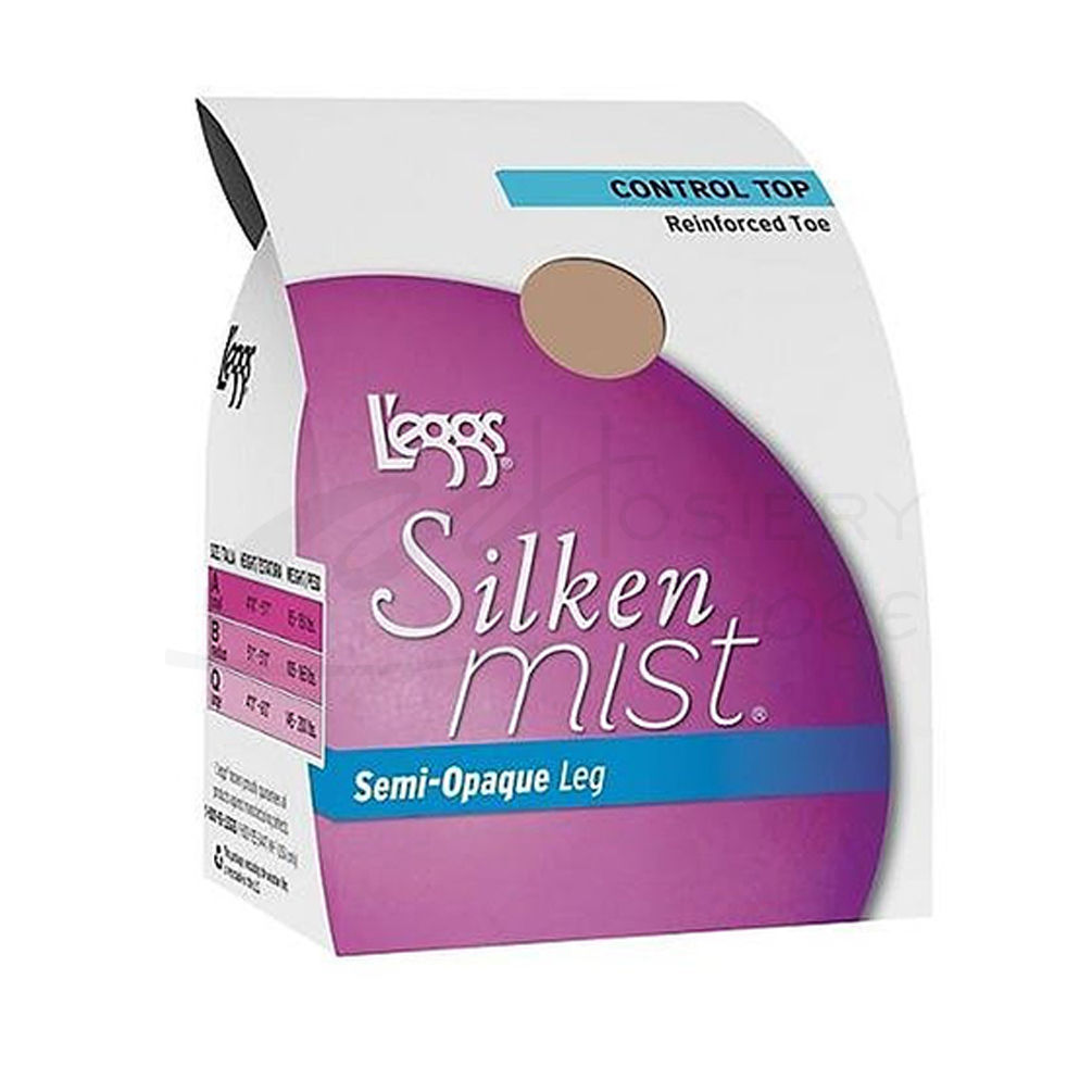 Leggs Silken Mist Control Top Semi-Opaque Leg Enhanced Toe Pantyhose ...